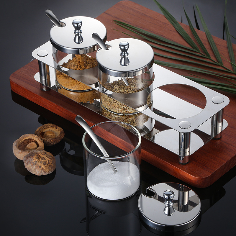 Borosilicate Glass Seasoning Jar Set - Image 3