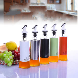 Glass Oil and Seasoning Bottle Set