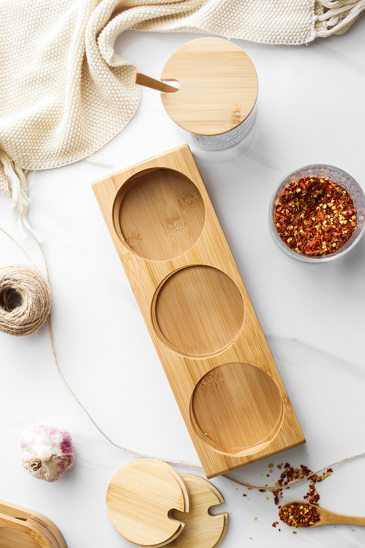Glass Seasoning Jar with Bamboo Lid - Image 5