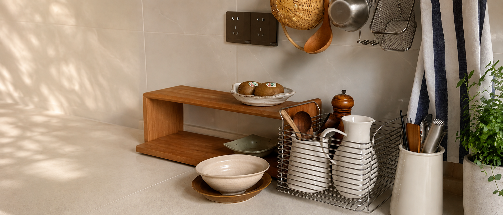 Thoughtfully organized kitchen essentials