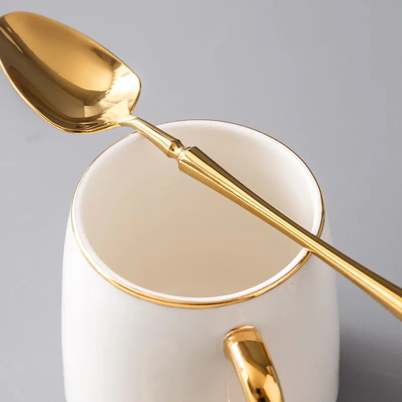 24-Piece Stainless Steel Cutlery Set – Gold & Silver - Image 9