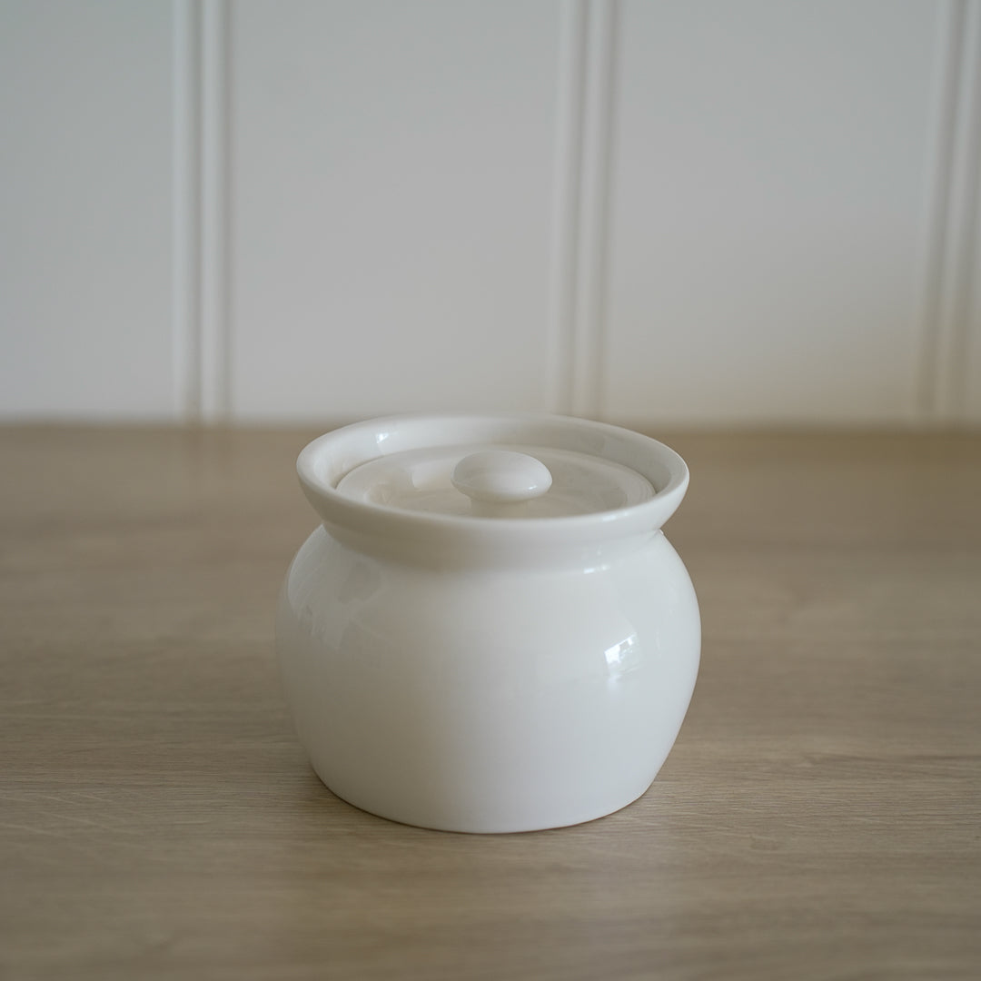 Ceramic Ghee Pot with Lid and Spoon – 420 ml - Image 3