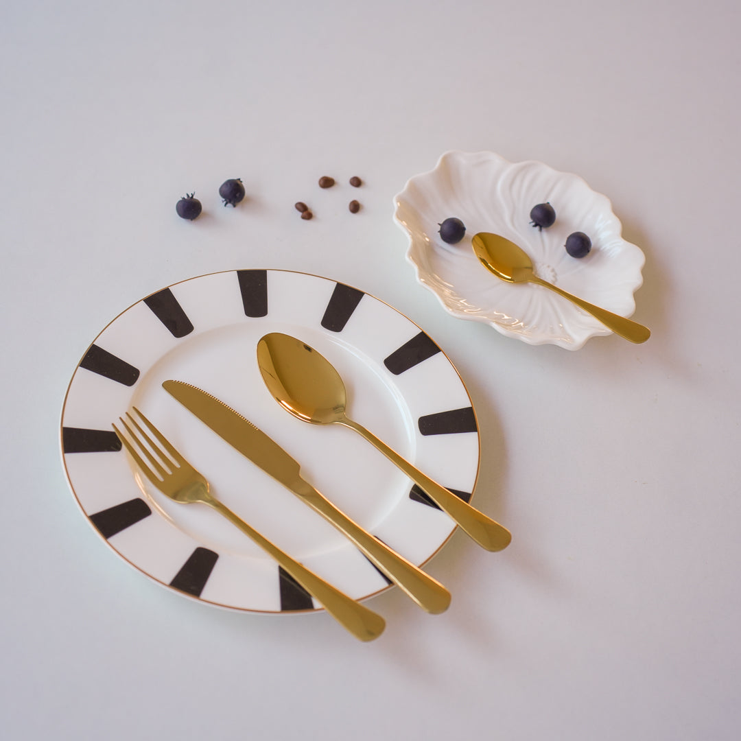 24-Piece Stainless Steel Cutlery Set – Gold & Silver - Image 4