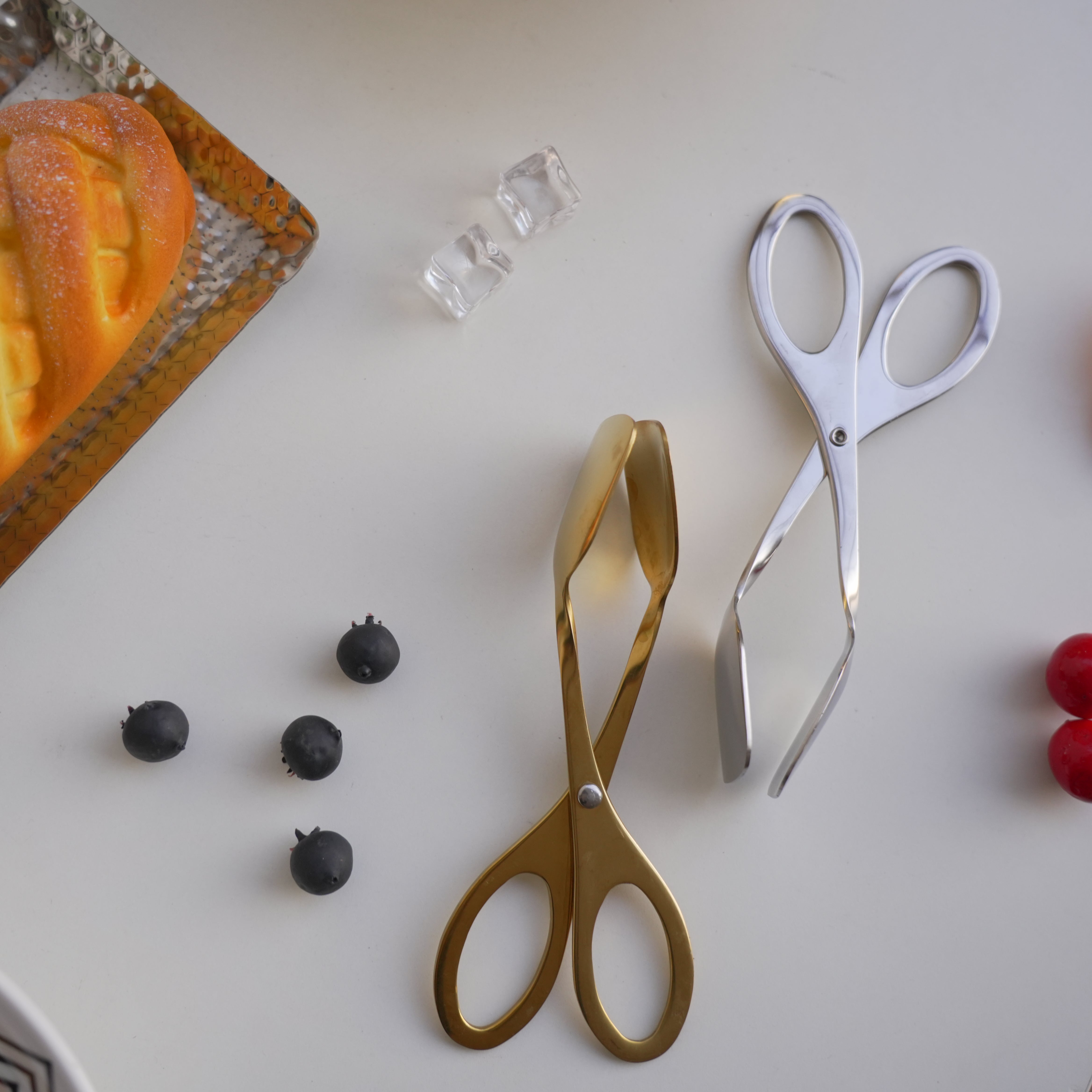 Stainless Steel Scissor Tongs – Gold & Silver - Image 15