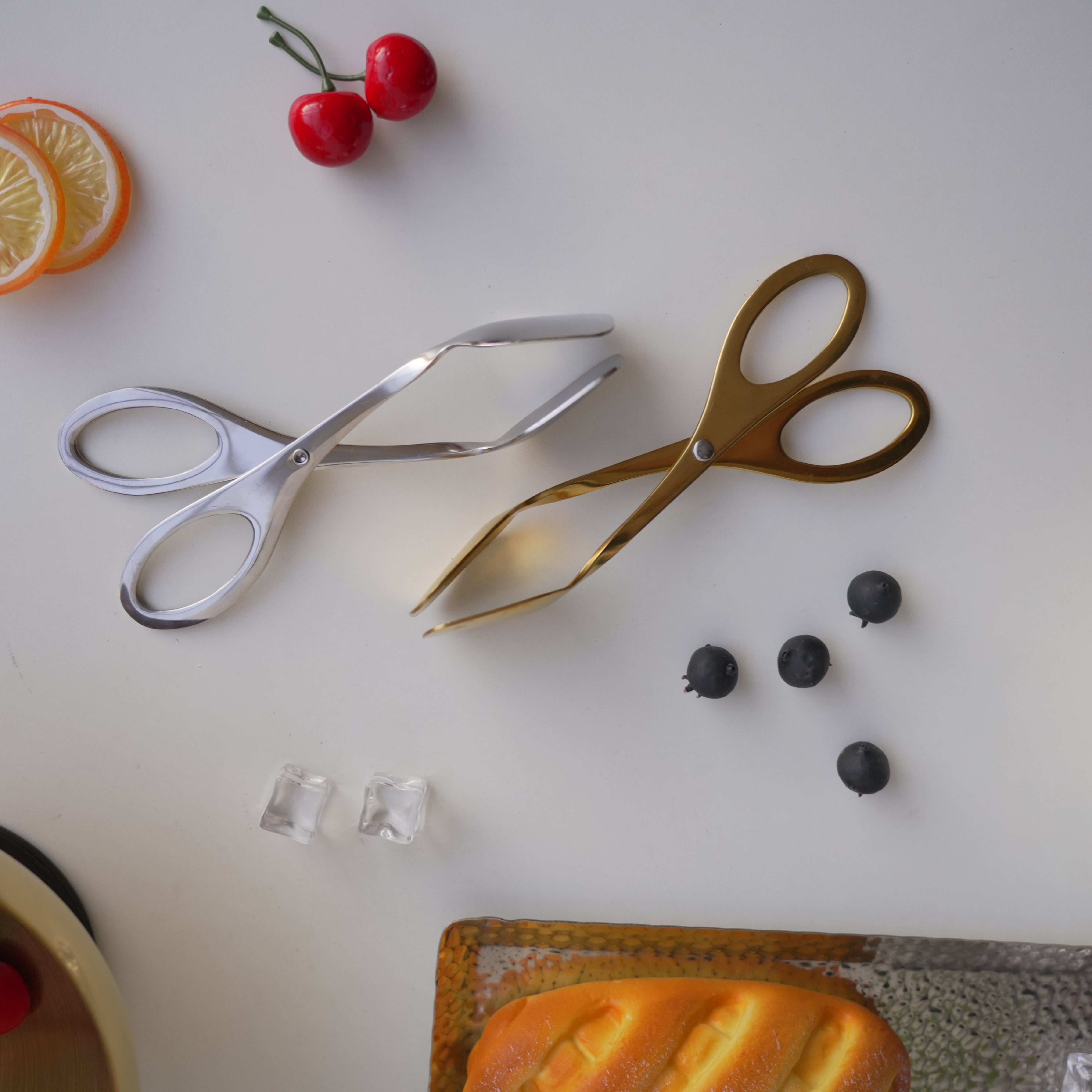 Stainless Steel Scissor Tongs – Gold & Silver - Image 16