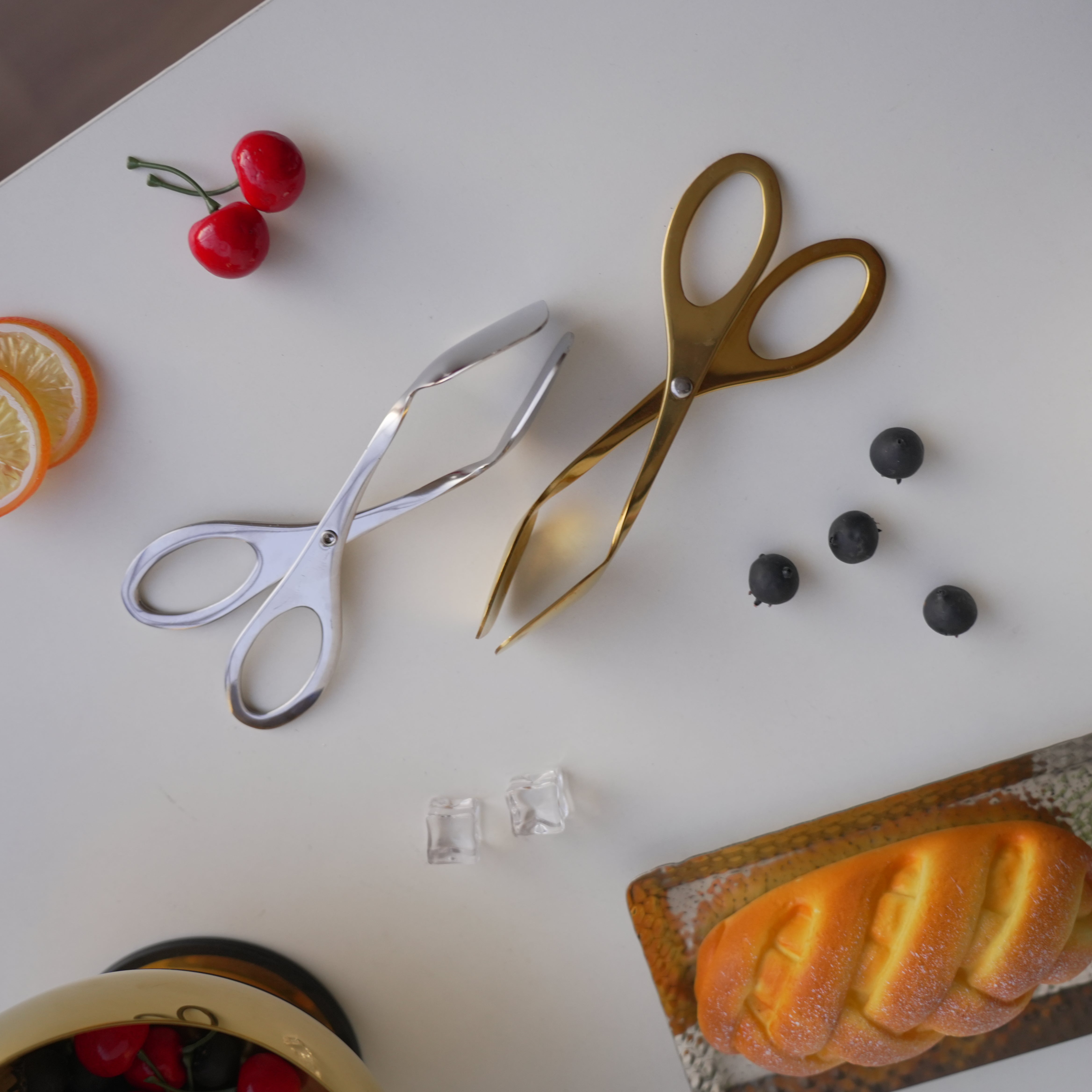Stainless Steel Scissor Tongs – Gold & Silver - Image 17