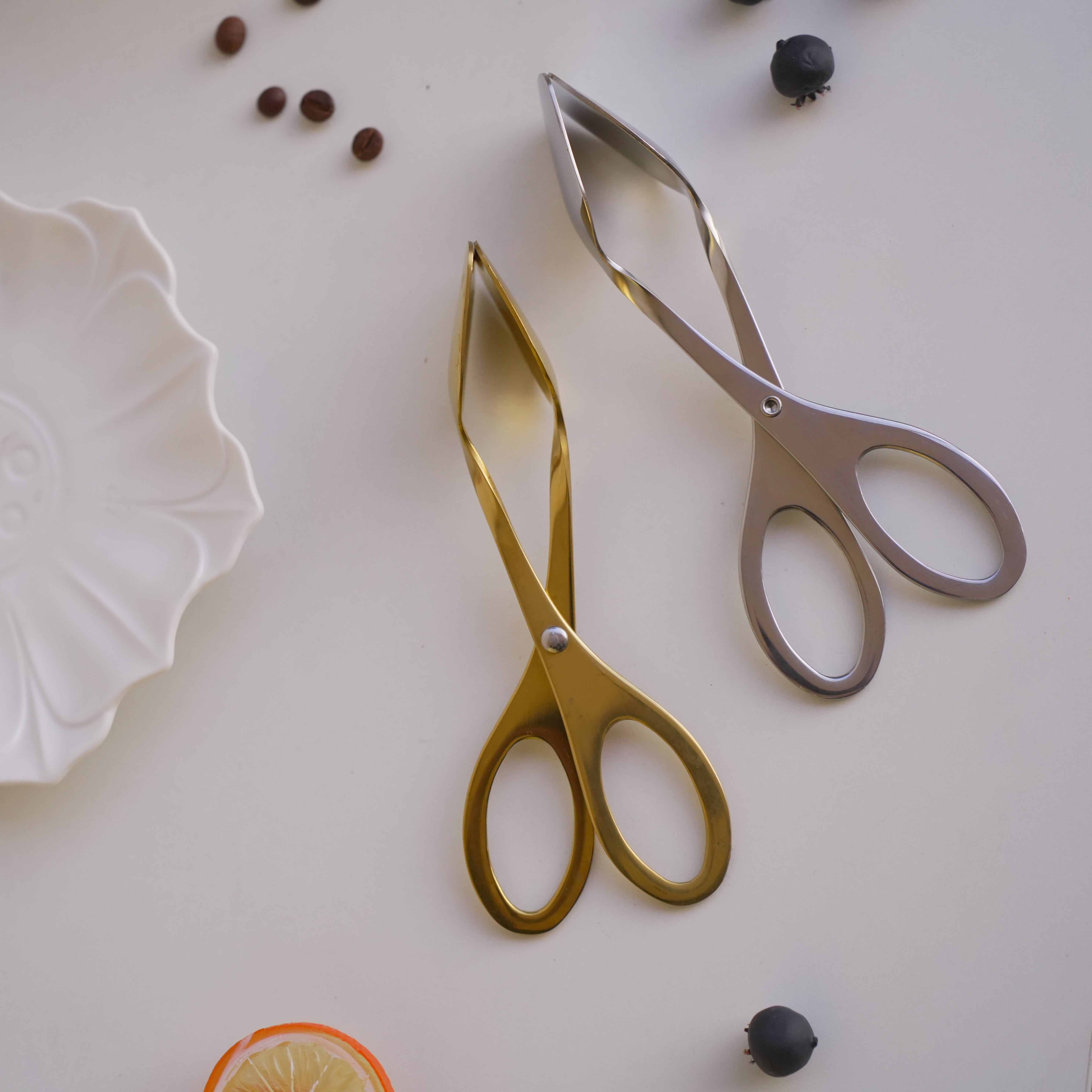 Stainless Steel Scissor Tongs – Gold & Silver - Image 18