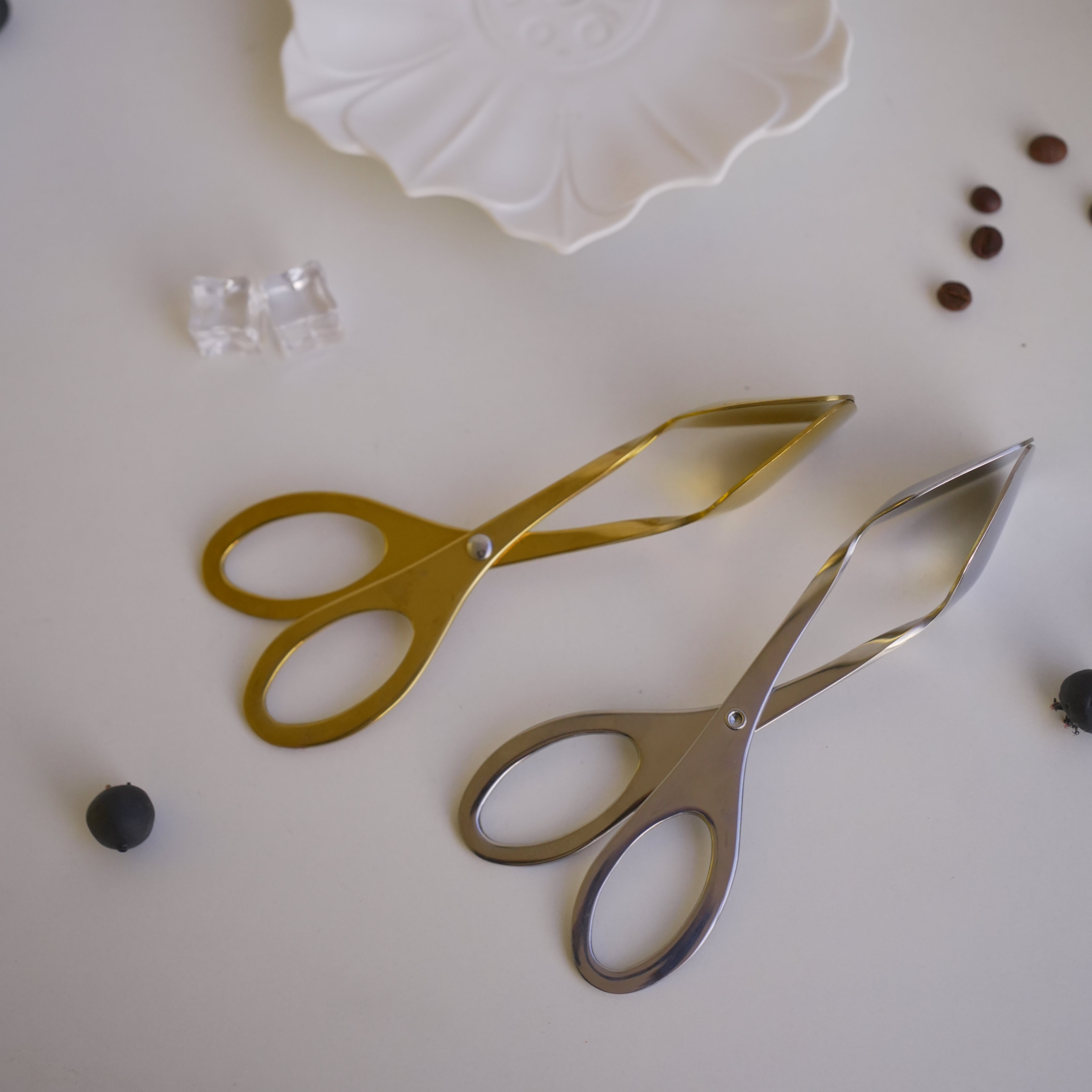 Stainless Steel Scissor Tongs – Gold & Silver - Image 19