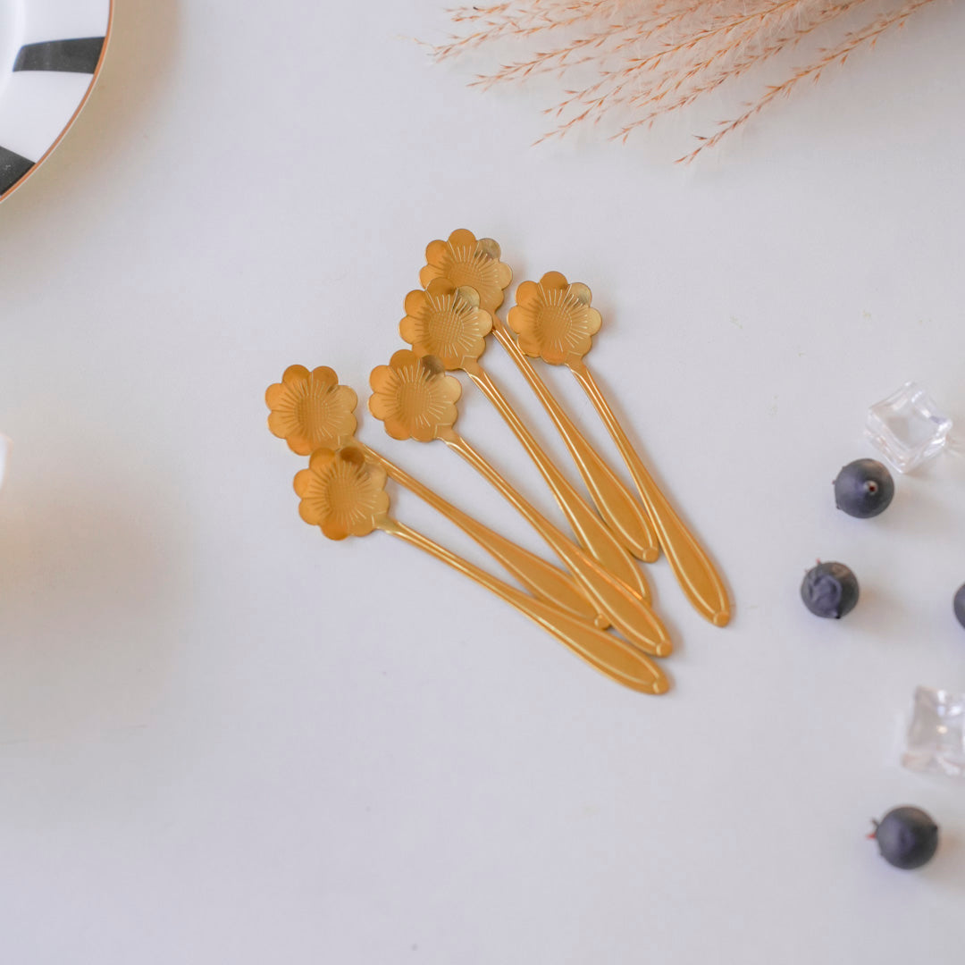 Chrysanthemum Dessert and Tea Spoons – Set of 6 - Image 9