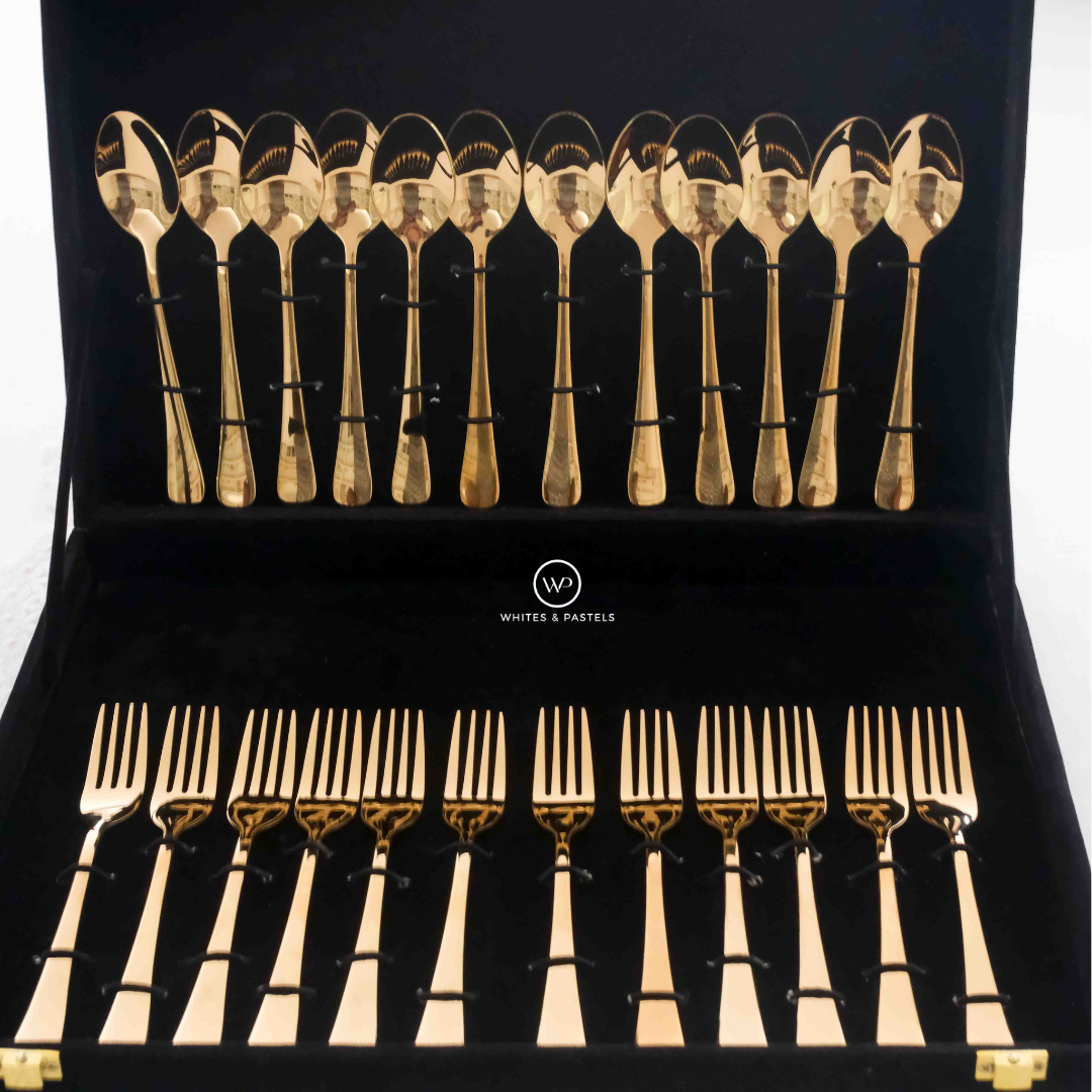 304 Stainless Steel Spoon and Fork Set – 12 or 24 Pieces - Image 3