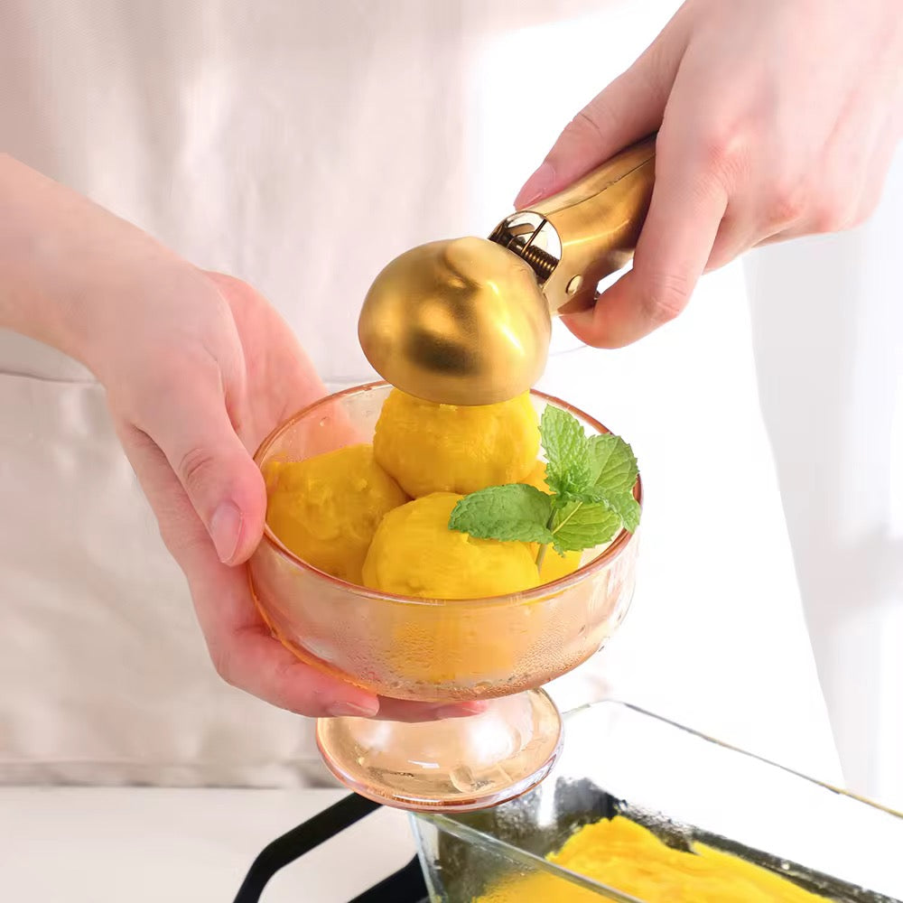Stainless Steel Ice Cream Scoop with Lever - Image 3