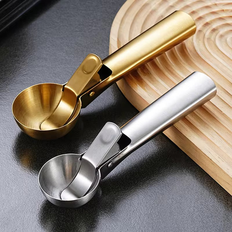 Stainless Steel Ice Cream Scoop with Lever - Image 2
