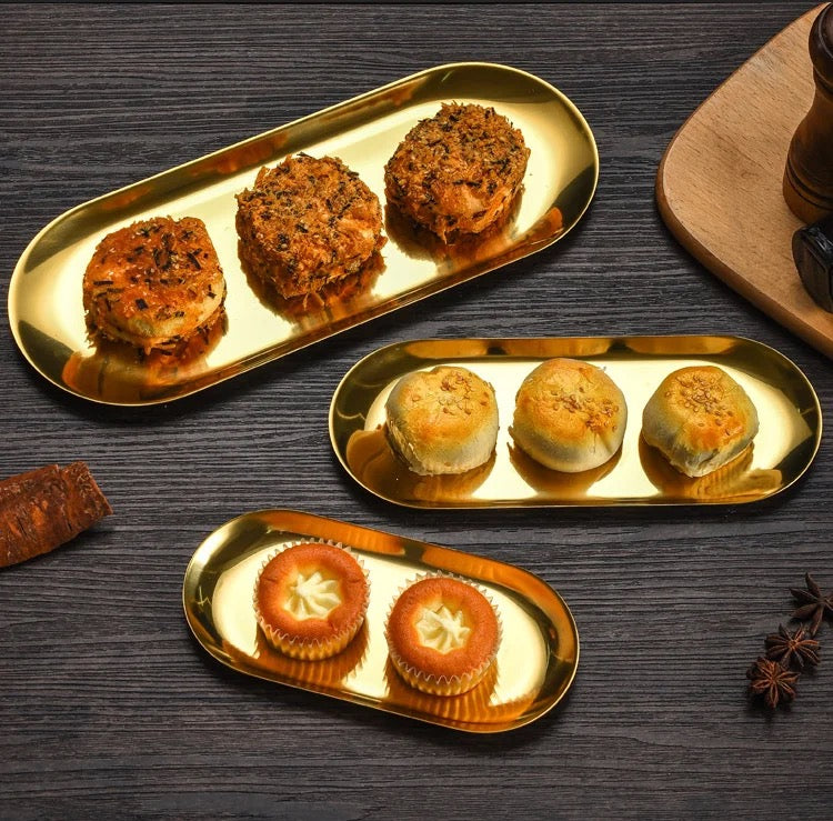 Stainless Steel Long Oval Sushi Plates – 3 Sizes - Image 6