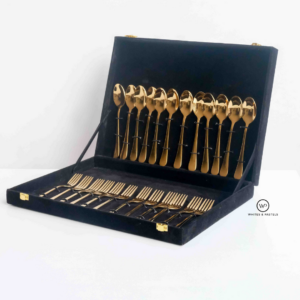 Gold Spoon and Fork | Set  of 12 | Set of 24 | 304 Stainless Steel