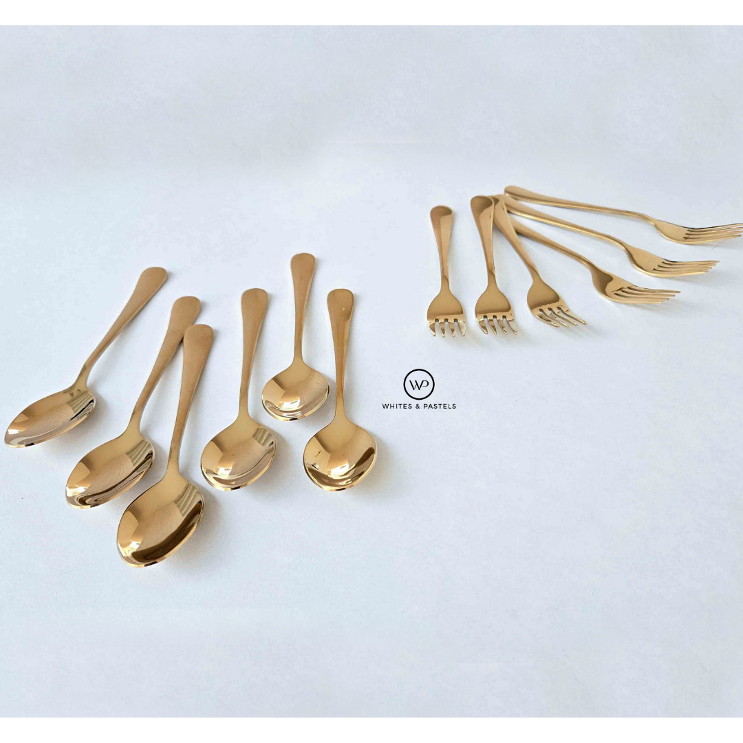 304 Stainless Steel Spoon and Fork Set – 12 or 24 Pieces - Image 2