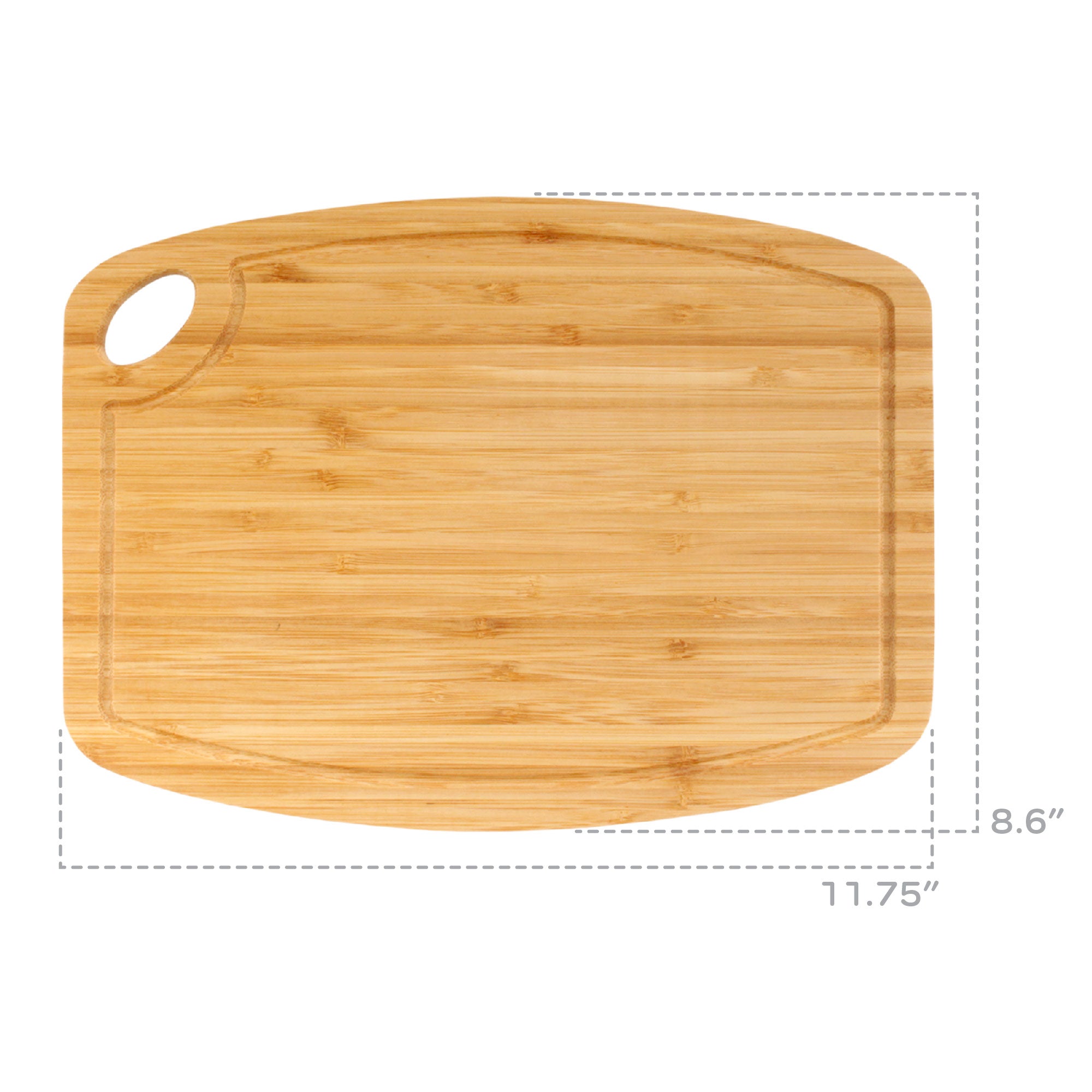 Vertical-Cut Bamboo Cutting Board with Hanging Hole – 11.75 x 8.63 Inch - Image 2