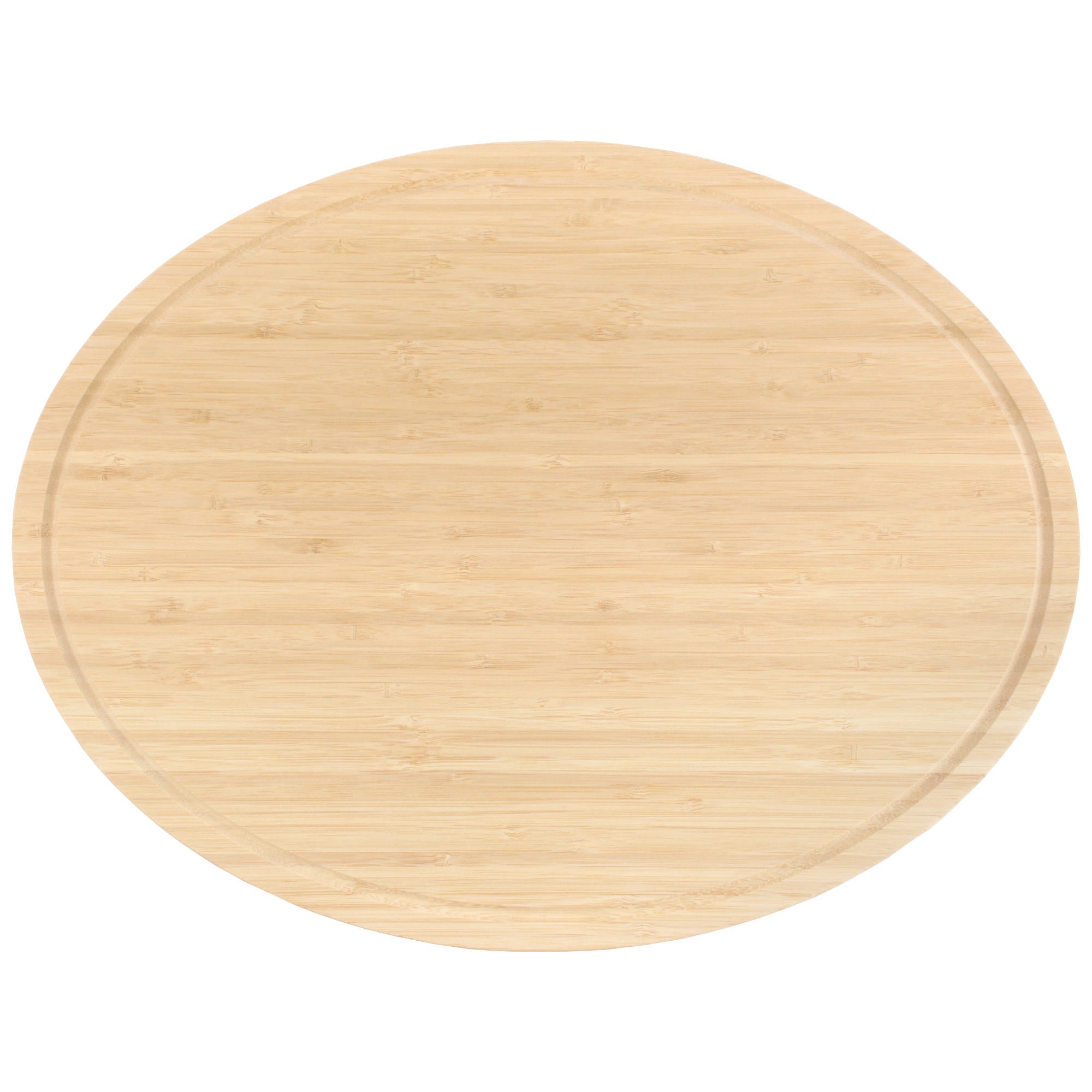 Grooved Oval Bamboo Cutting Board