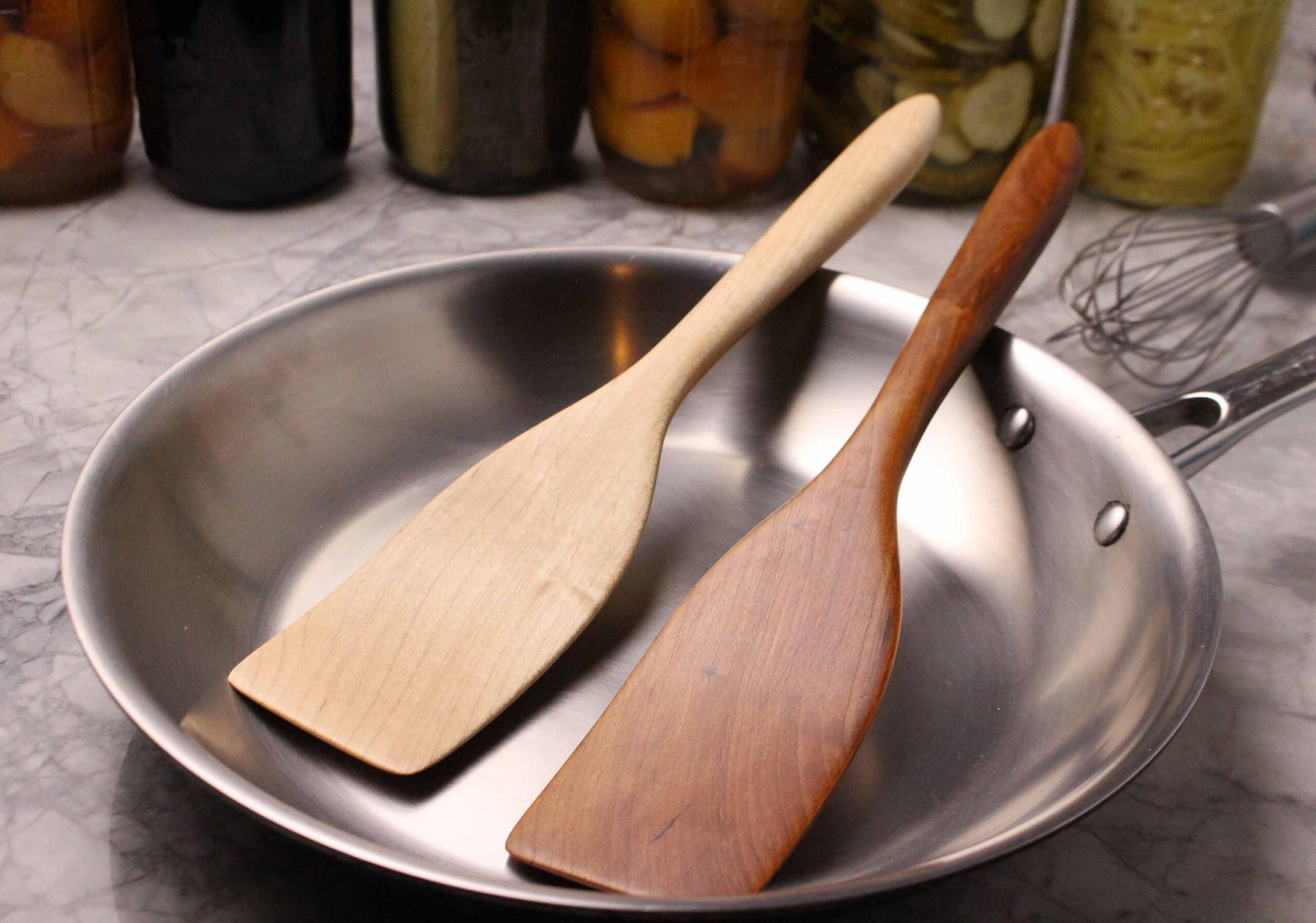 Medium Wooden Stirring and Turning Spatula – Black Walnut