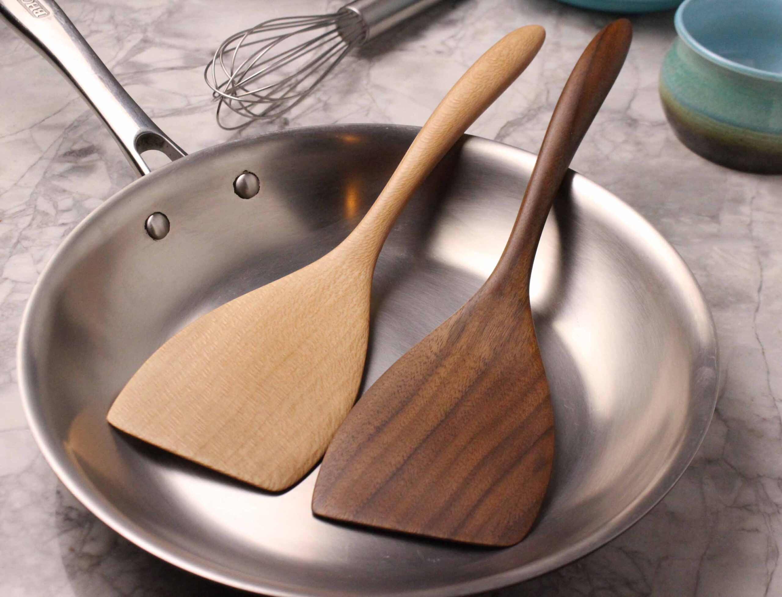 Handmade Wooden Turning and Stirring Spatula