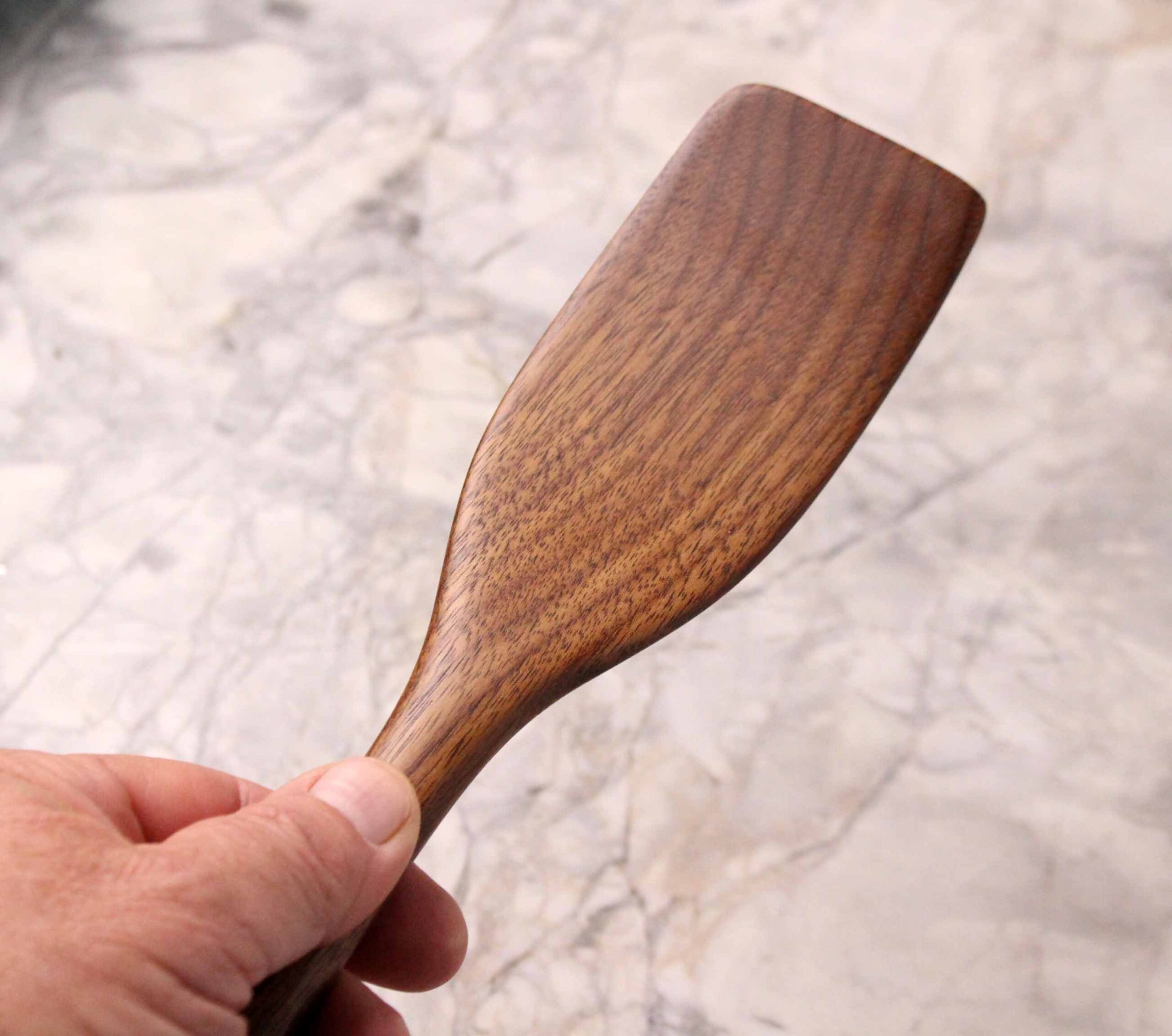 Medium Wooden Stirring and Turning Spatula – Black Walnut - Image 6