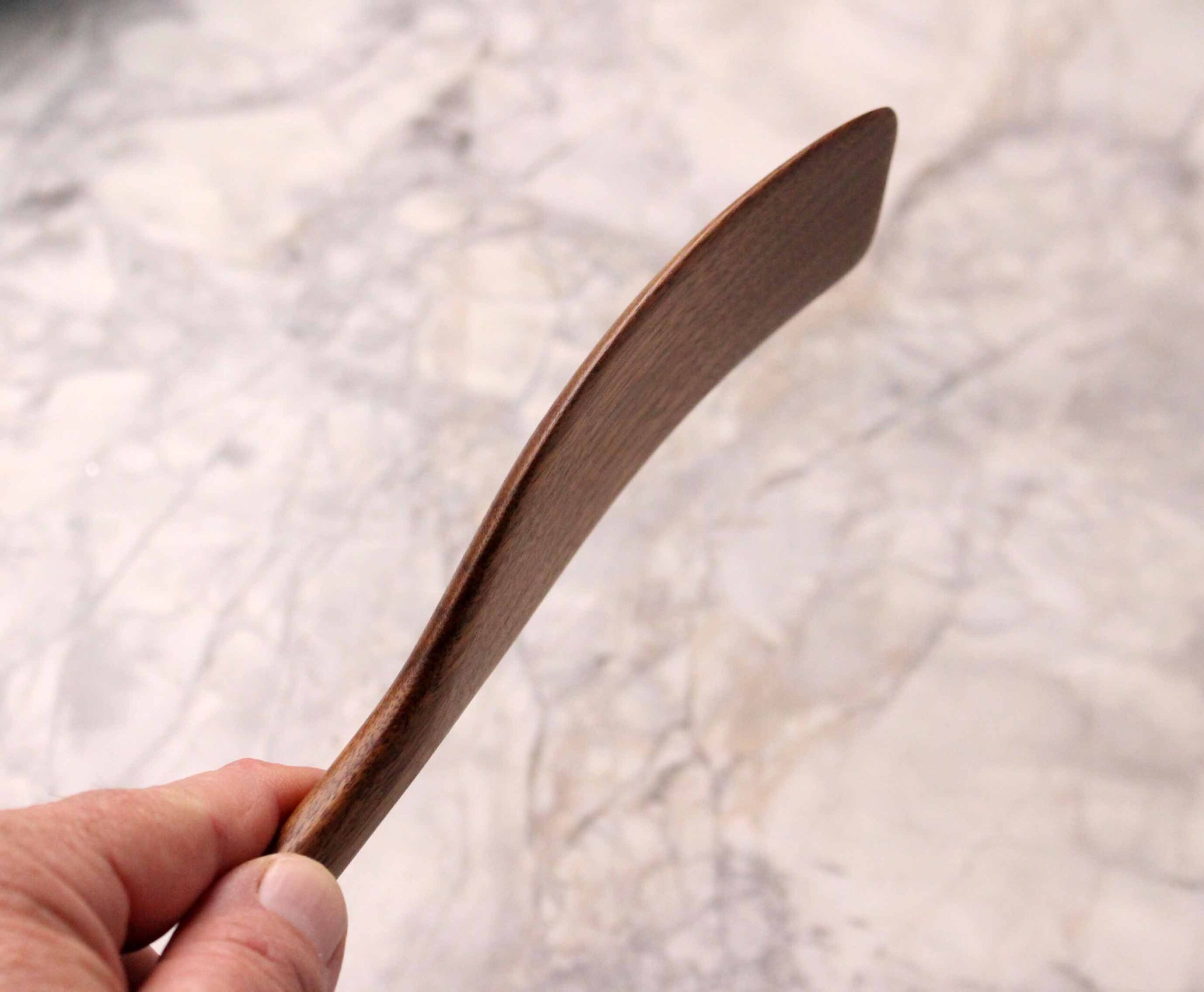 Medium Wooden Stirring and Turning Spatula – Black Walnut - Image 7
