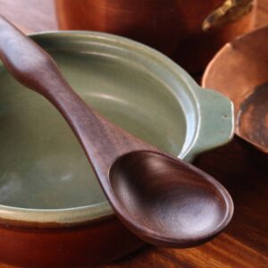 Ergonomic Wooden Stirring and Serving Spoon