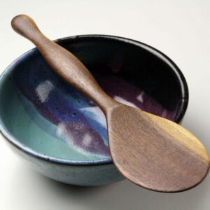 Heavy-Duty Wooden Spurtle and Dough Paddle – Black Walnut