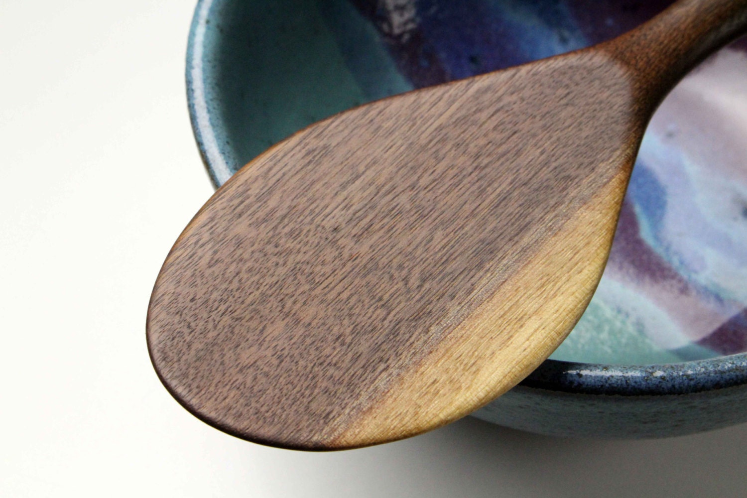 Heavy-Duty Wooden Spurtle and Dough Paddle – Black Walnut - Image 2