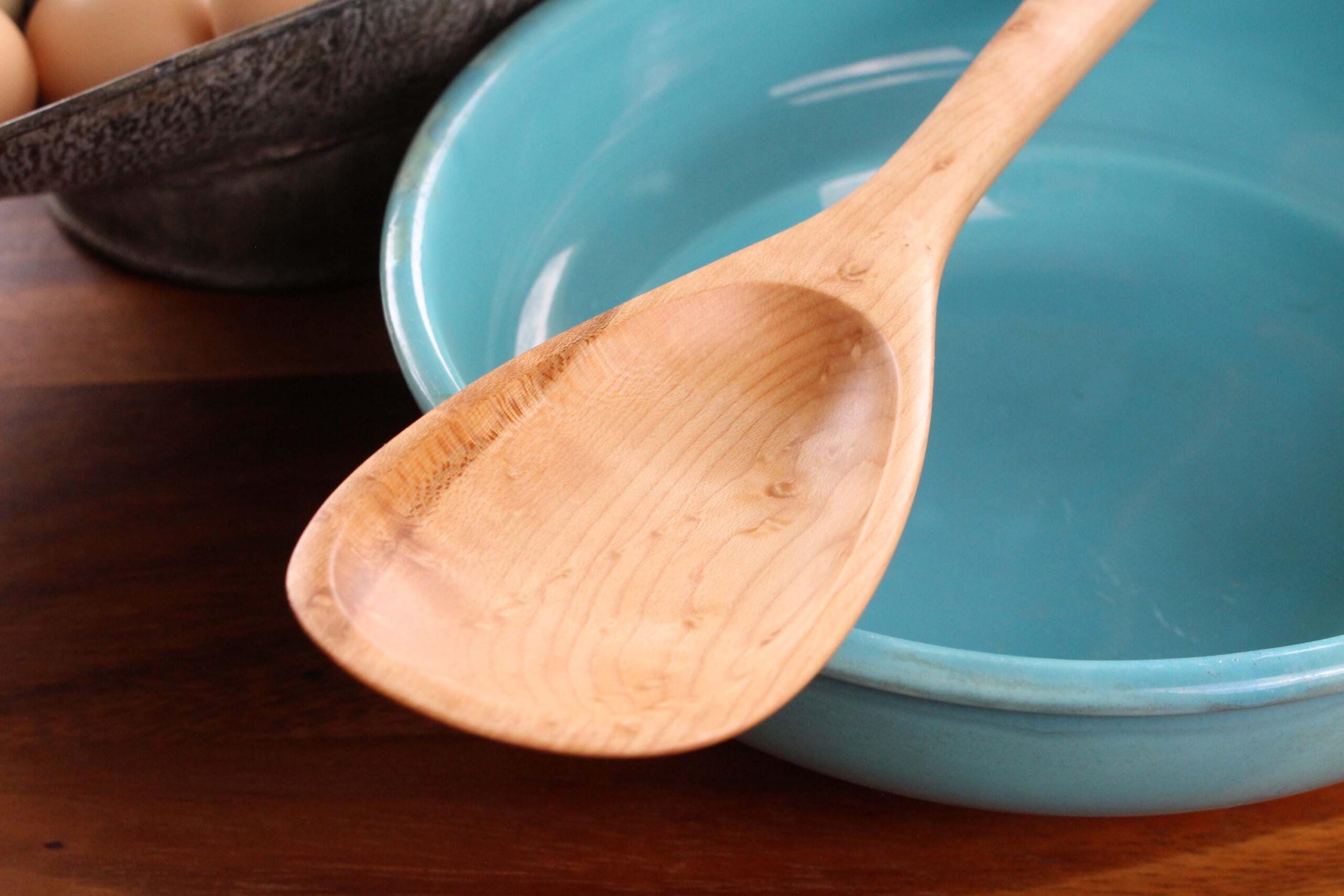 Handmade Wooden Kitchen Spoon – 12 or 14 Inch - Image 3