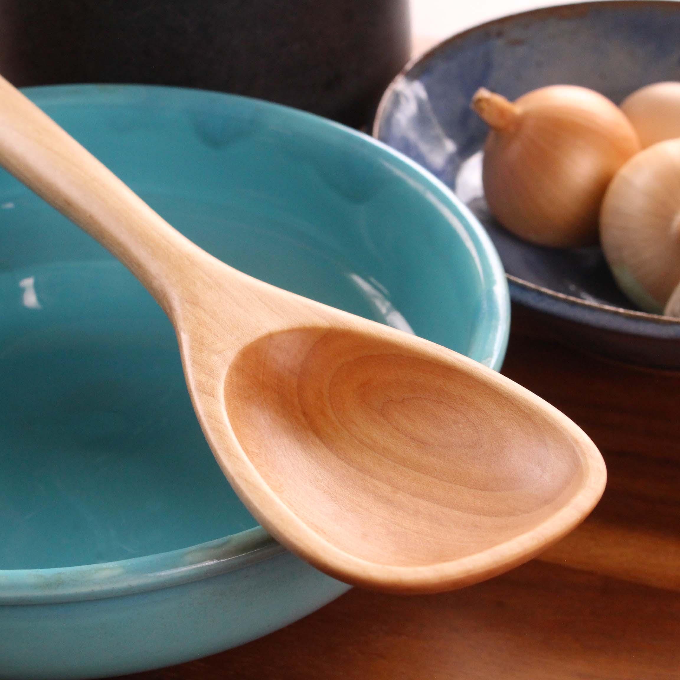 Handmade Wooden Kitchen Spoon – 12 or 14 Inch - Image 9