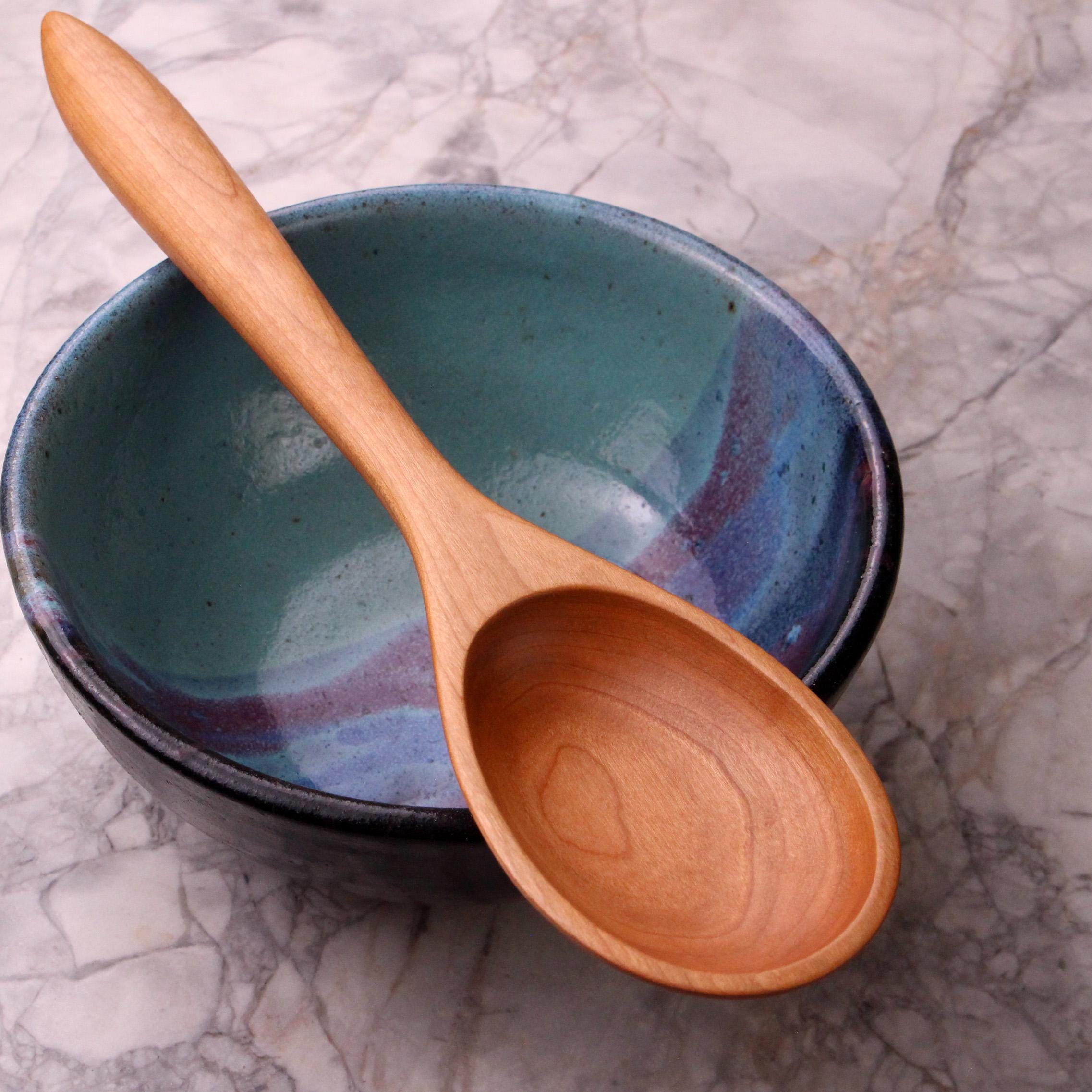Hand-Carved Wooden Stirring and Mixing Spoon - Image 2