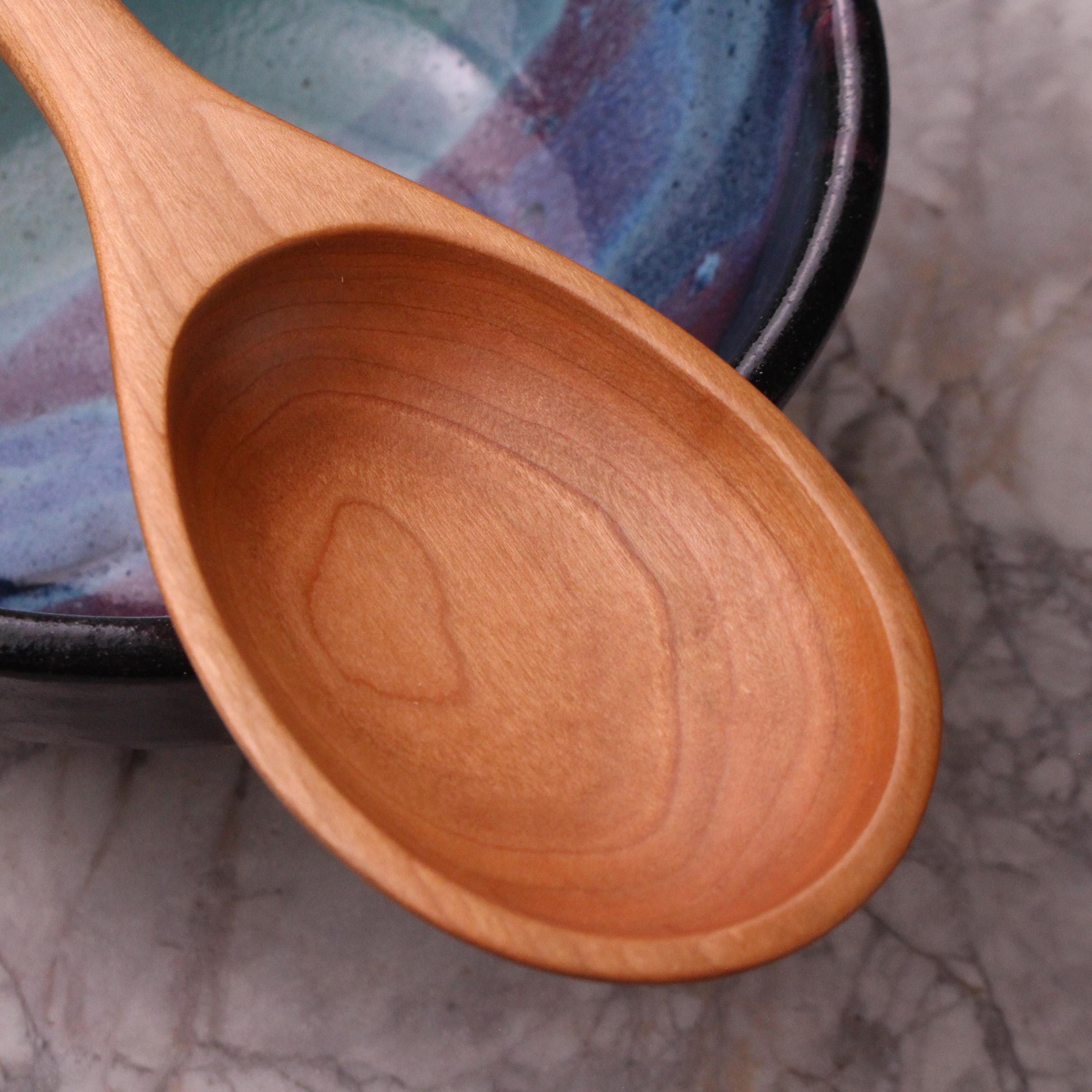 Hand-Carved Wooden Stirring and Mixing Spoon - Image 3