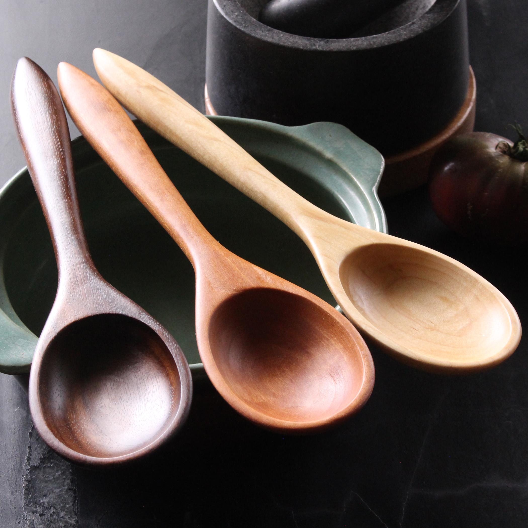 Hand-Carved Wooden Stirring and Mixing Spoon