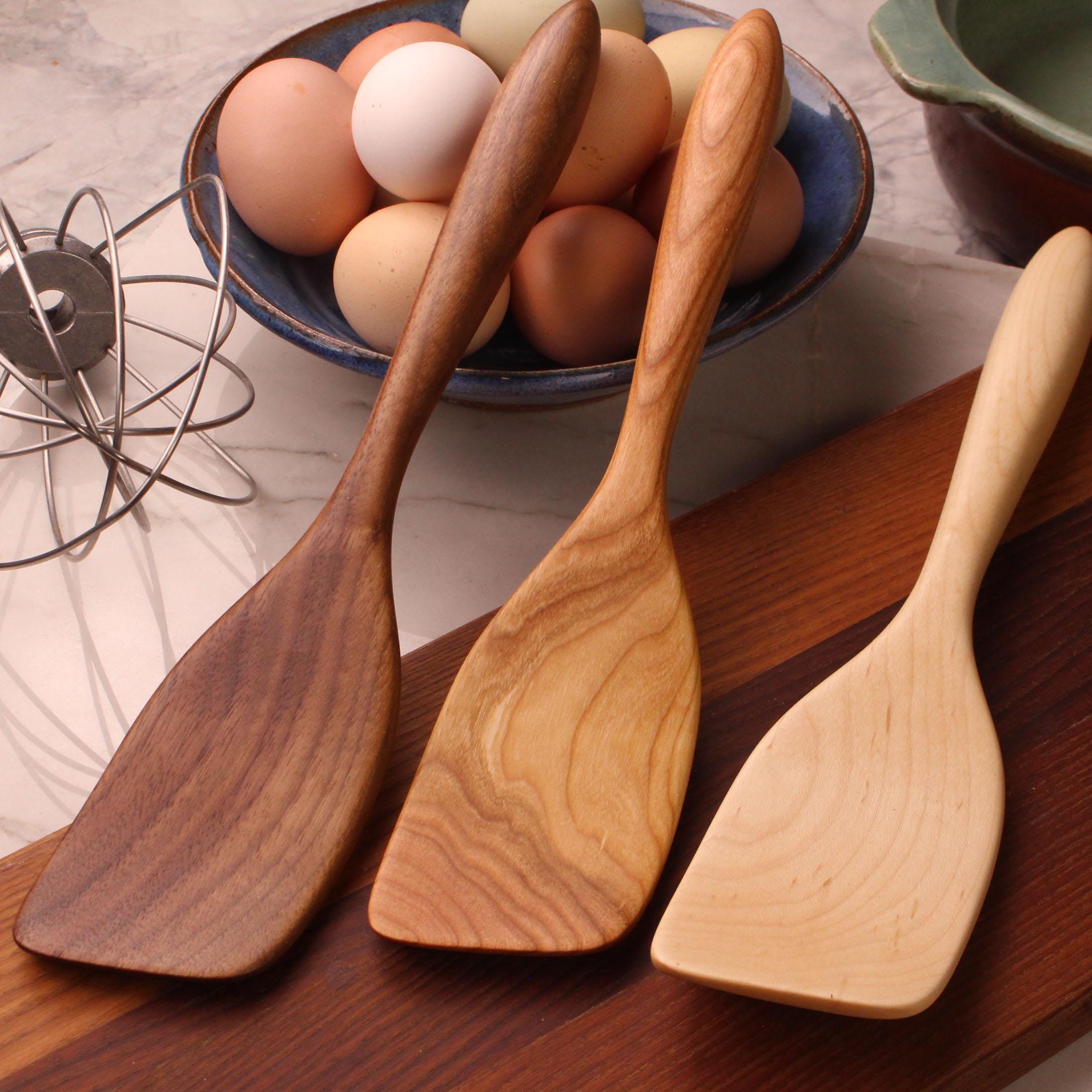 Handmade Wooden Stirring Spatula – Walnut, Cherry or Maple - Image 8