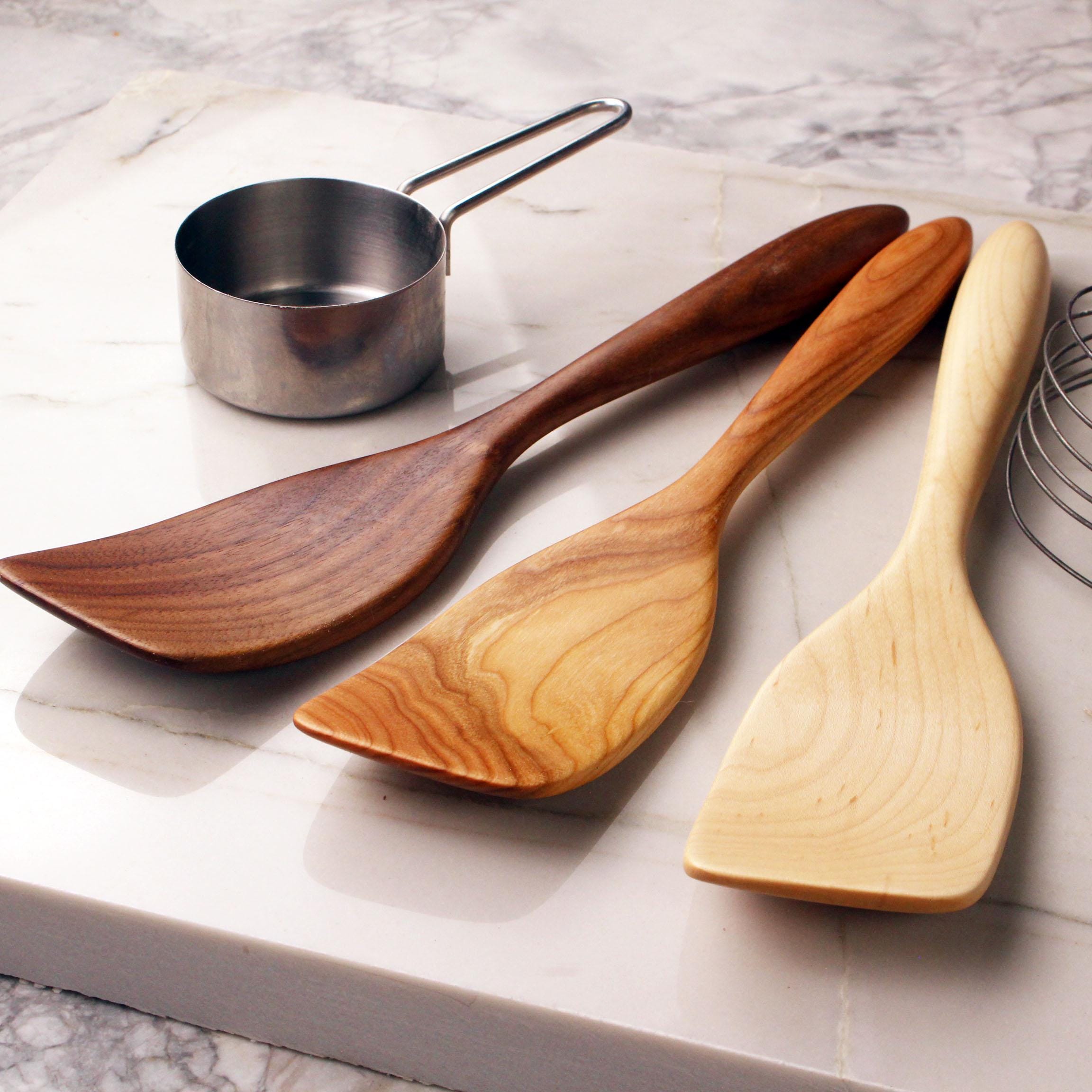 Handmade Wooden Stirring Spatula – Walnut, Cherry or Maple - Image 2