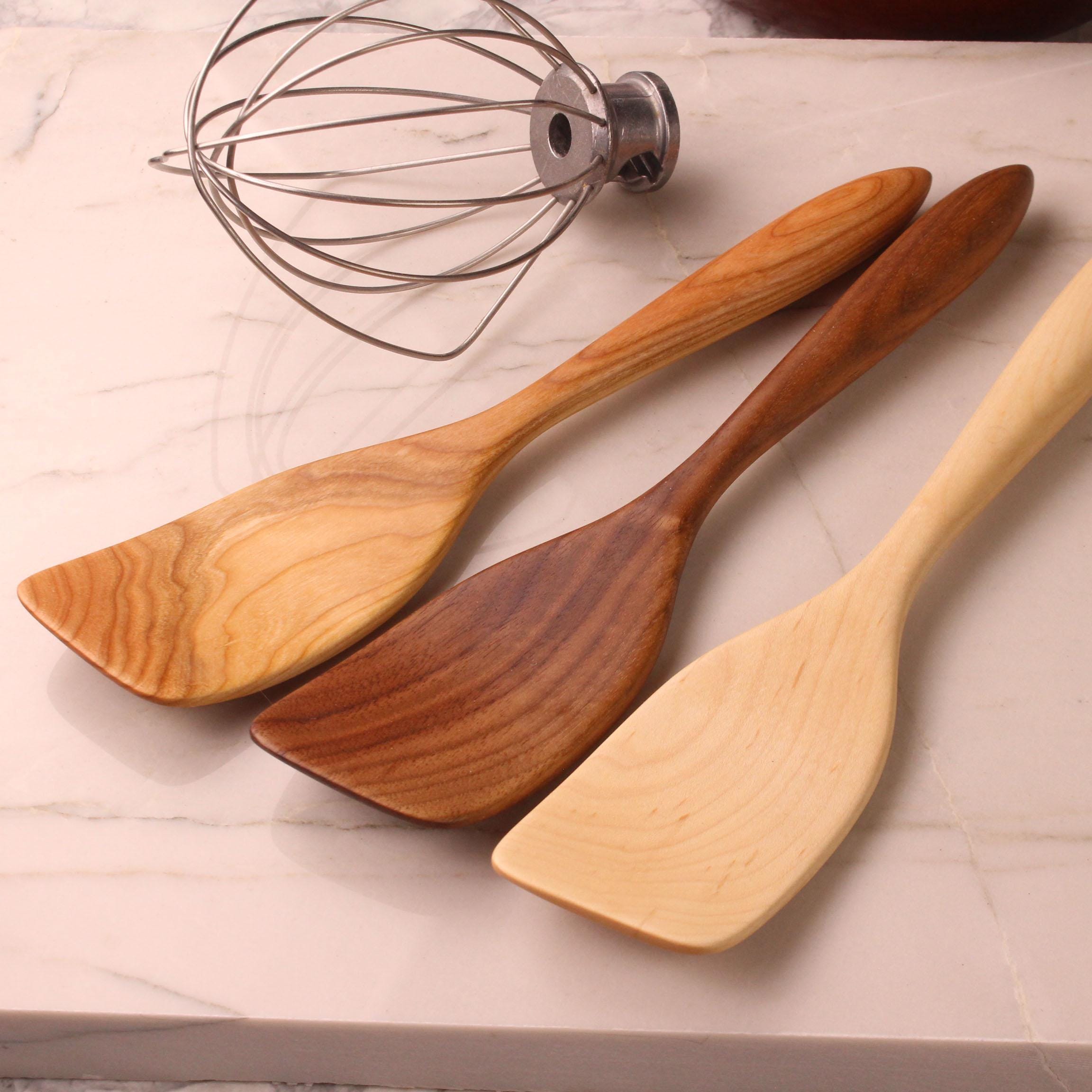 Handmade Wooden Stirring Spatula – Walnut, Cherry or Maple - Image 9