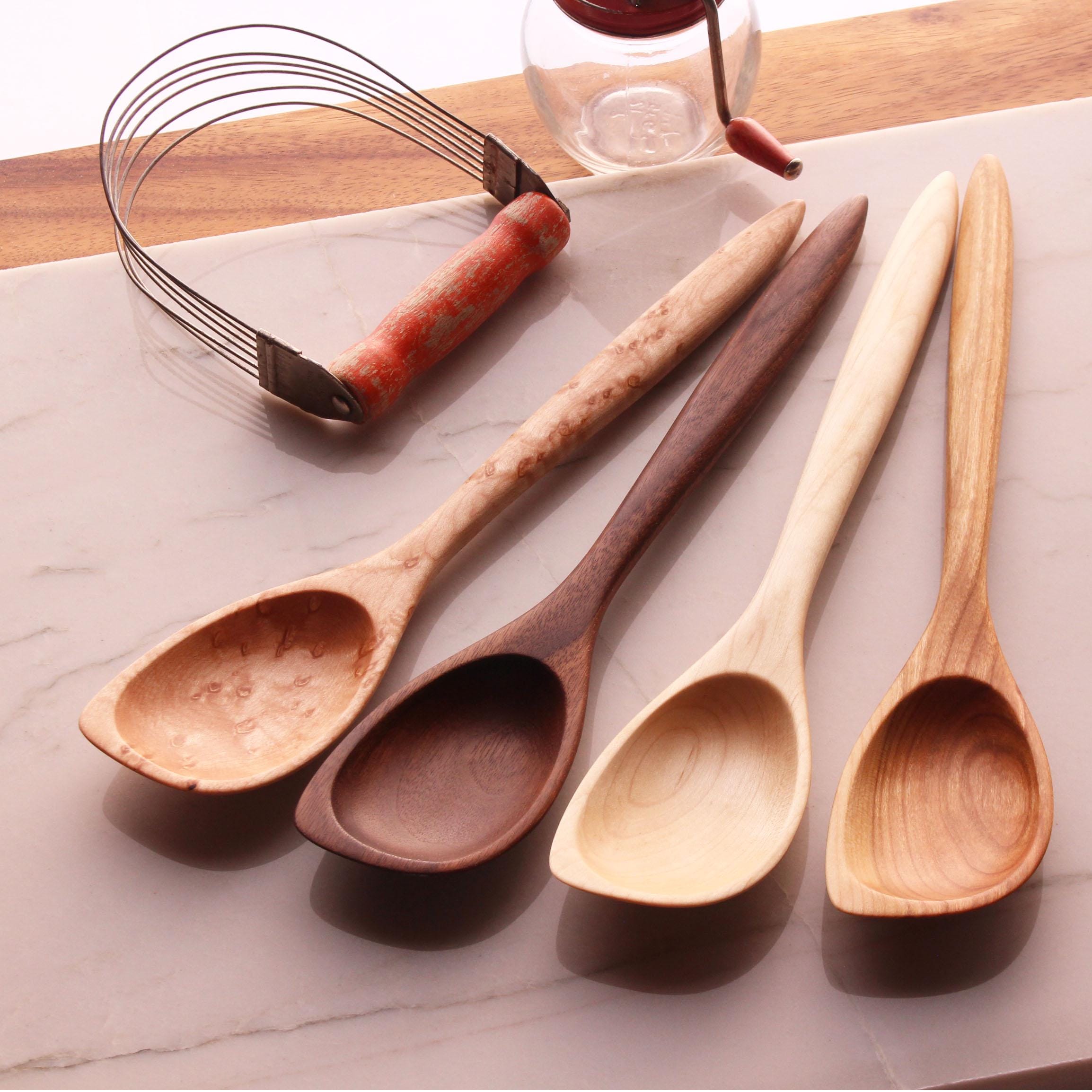 Wooden Spatula Spoon – Cherry, Walnut or Maple
