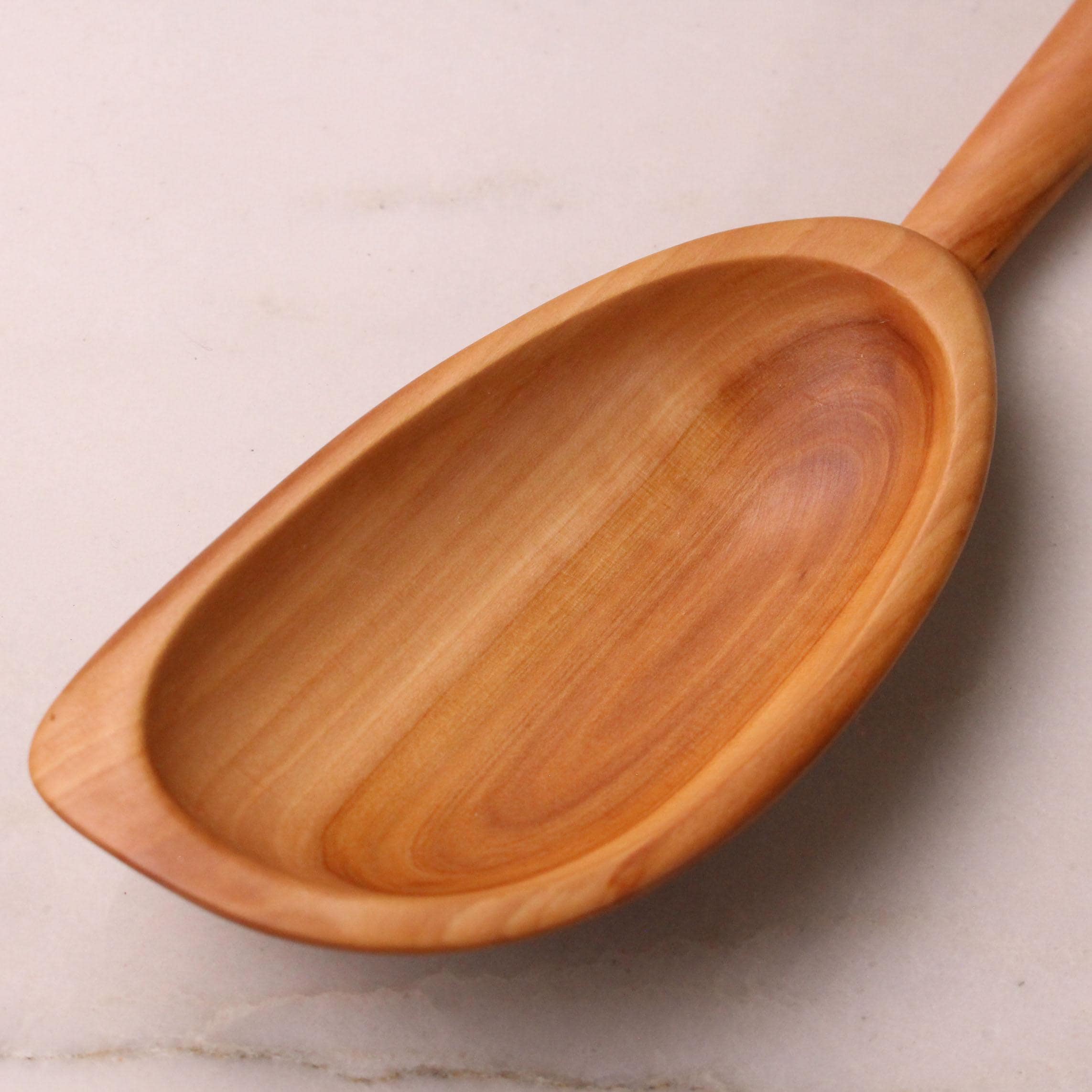 Wooden Stirring Spoon with Spatula End – Apple Wood - Image 6