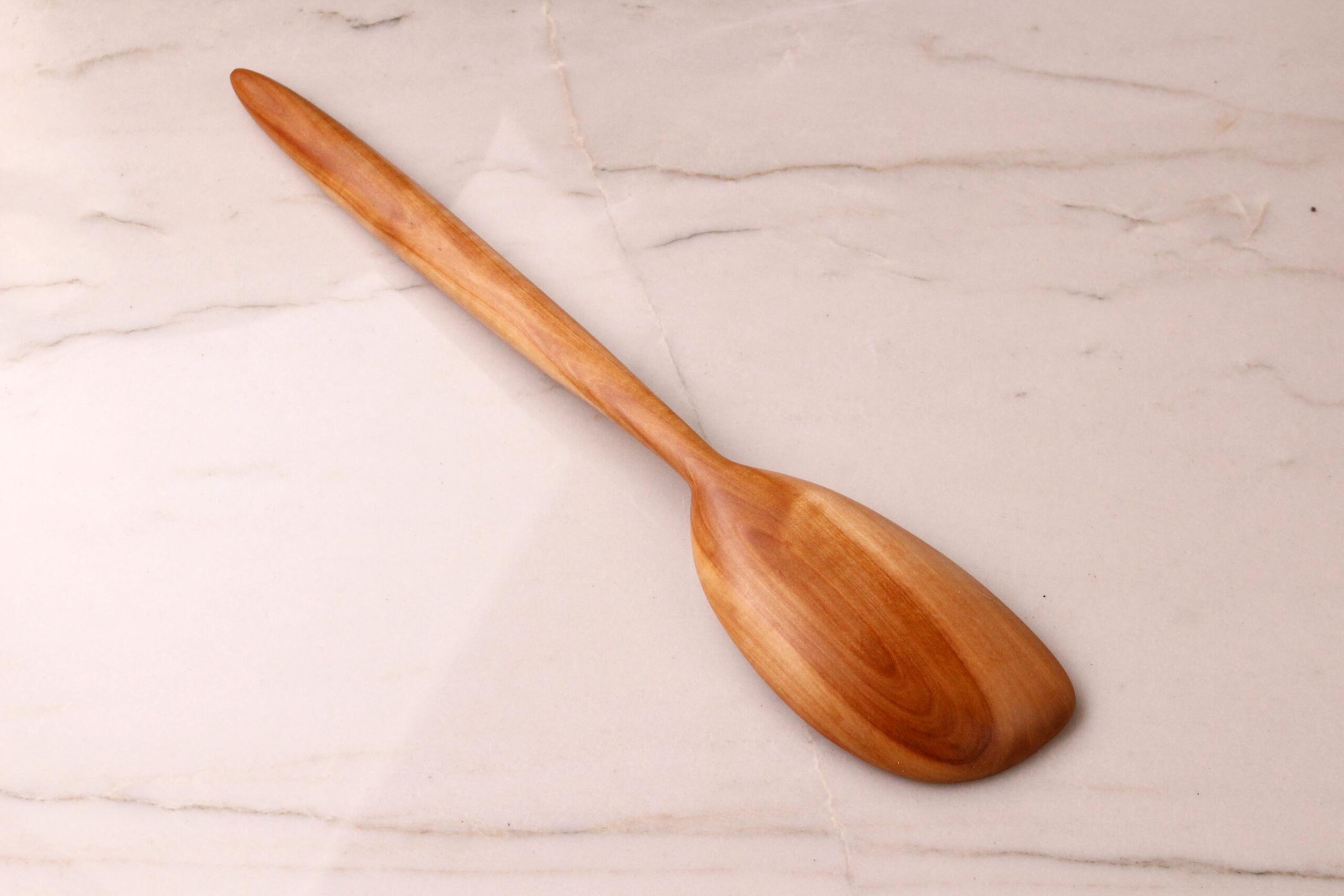 Wooden Stirring Spoon with Spatula End – Apple Wood - Image 9
