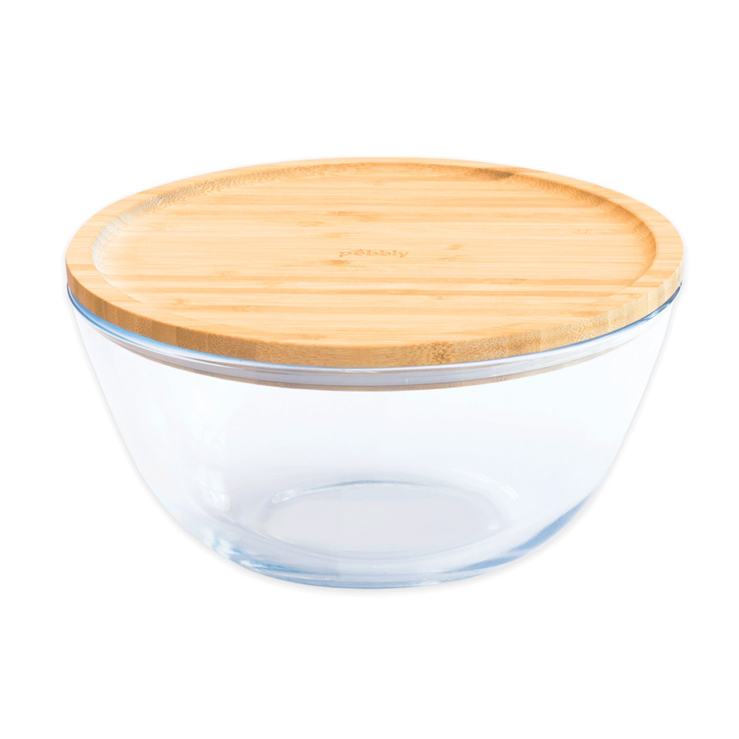 Glass Mixing Bowl with Bamboo Lid – 2.6 L - Image 3