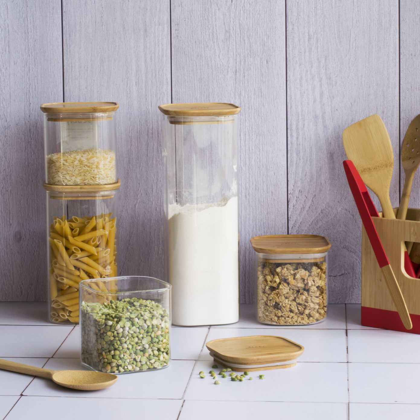 Glass Storage Canister with Bamboo Lid – 1.4 L - Image 2